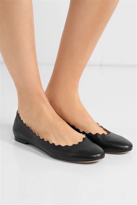 chloe scalloped flats